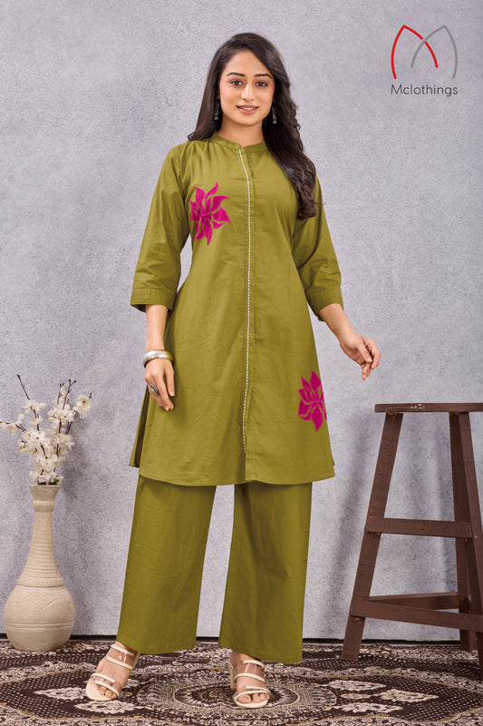 SOFT DABBU COTTON CO-ORD SET (3014)