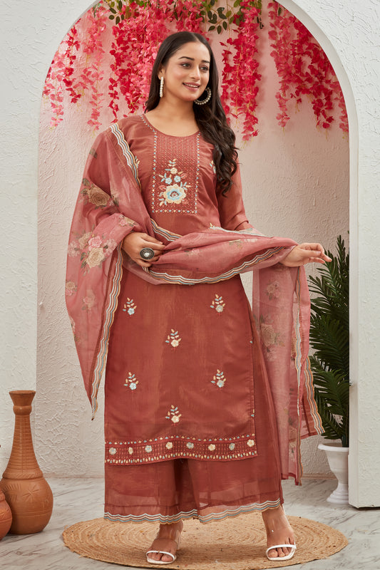 SOFT BLEND SHIMMER KURTI SET (2209)