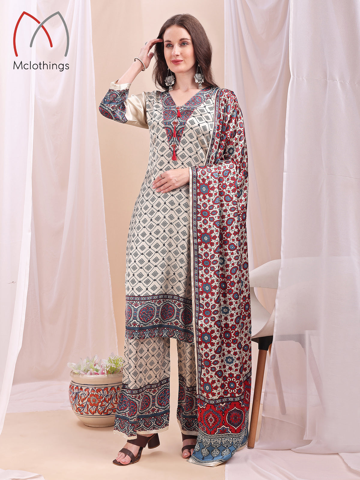 AJRAK PRINT KURTI SET (2659)