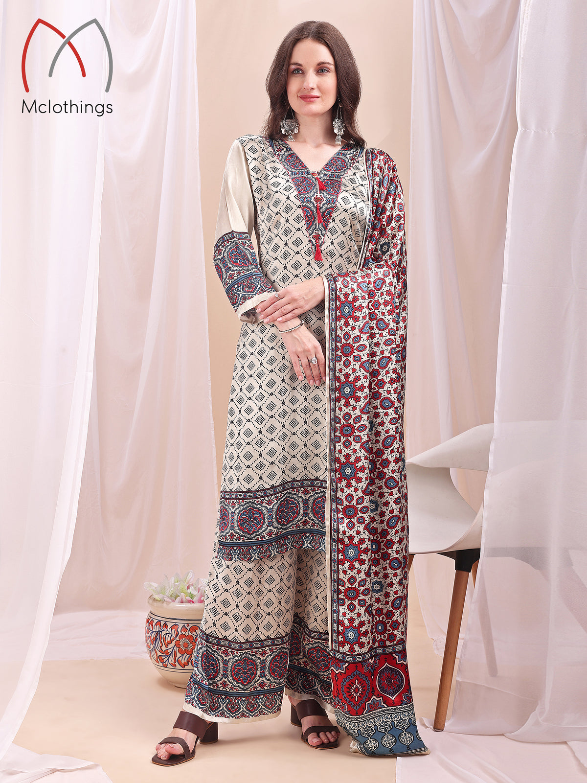 AJRAK PRINT KURTI SET (2659)