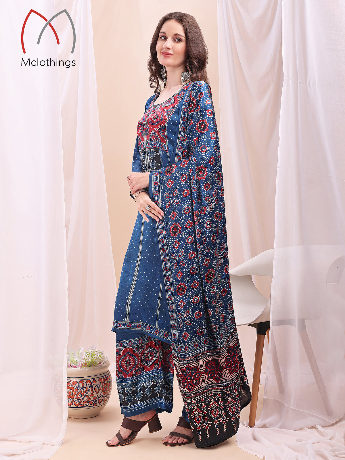 AJRAK PRINT KURTI SET (2657)