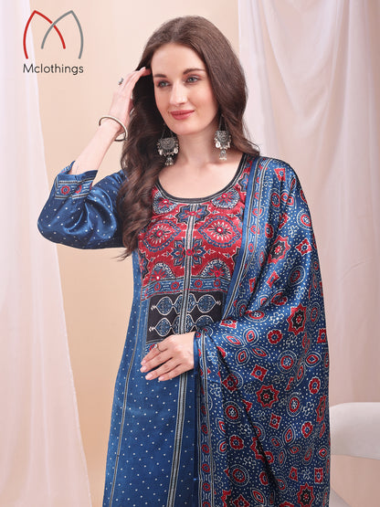 AJRAK PRINT KURTI SET (2657)