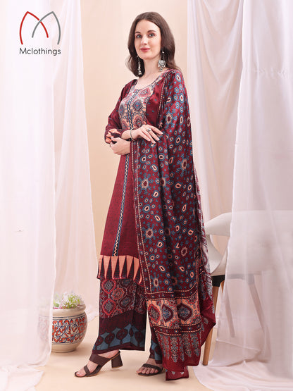 AJRAK PRINT KURTI SET (2647)