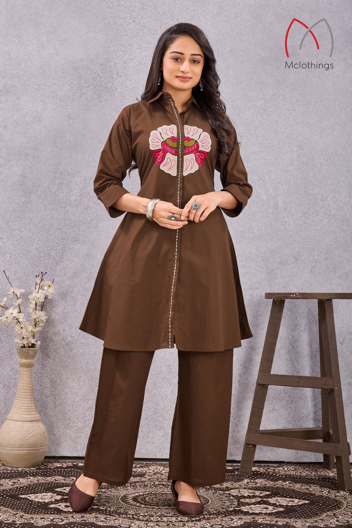 SOFT DABBU COTTON CO-ORD SET (3011)