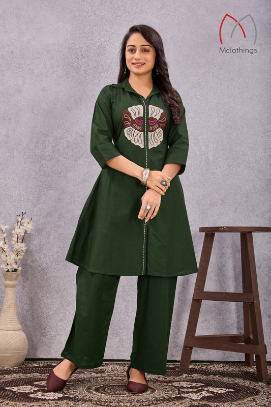 SOFT DABBU COTTON CO-ORD SET (3011)