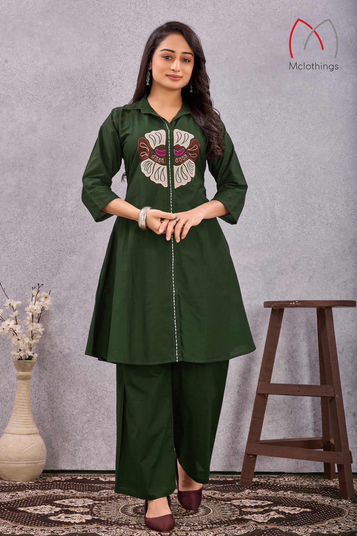 SOFT DABBU COTTON CO-ORD SET (3011)