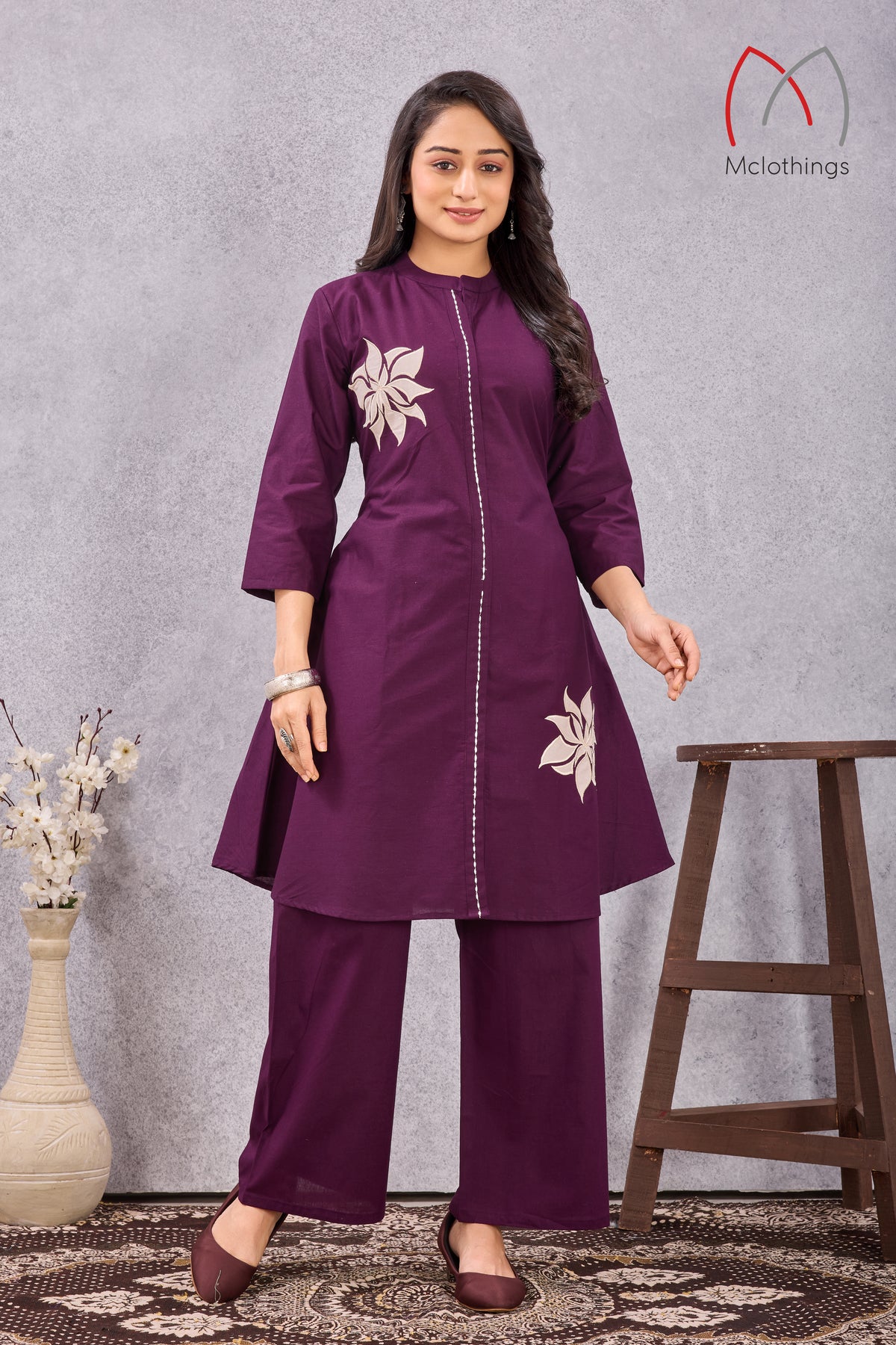 SOFT DABBU COTTON CO-ORD SET (3014)