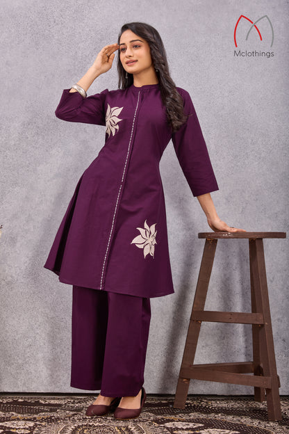 SOFT DABBU COTTON CO-ORD SET (3014)