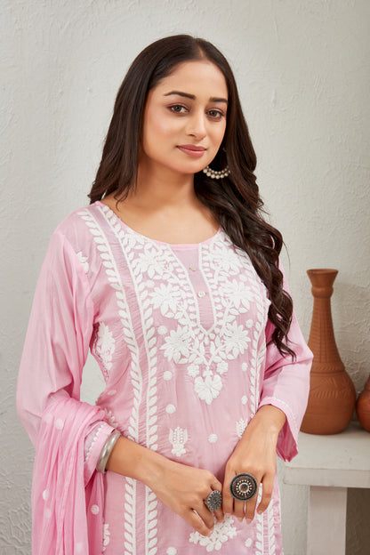 VISCOSE MODAL MUSLINE KURTI SET (9707-A)