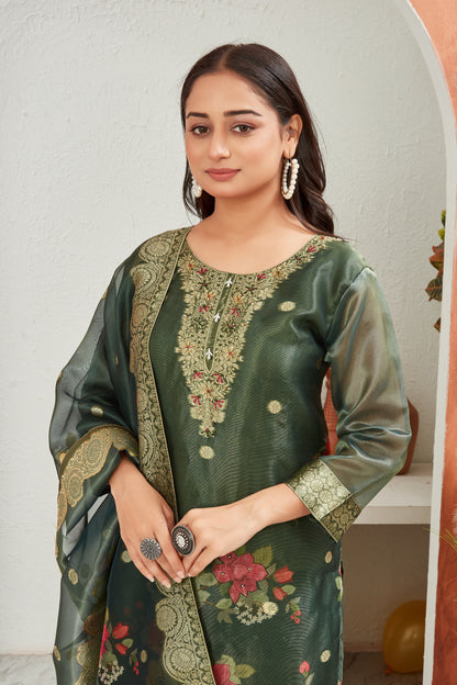 SHIMMER JACQUARD KURTI SET (1508-A)