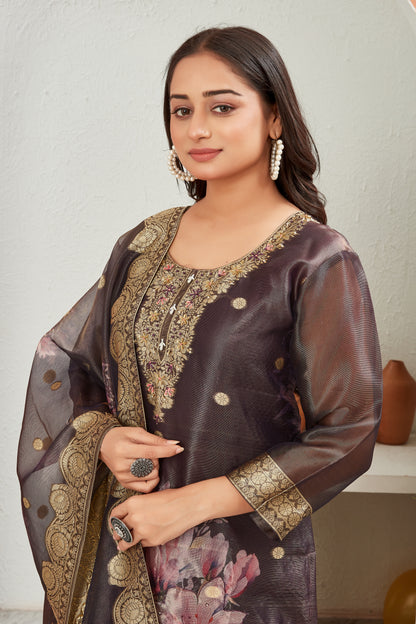 SHIMMER JACQUARD KURTI SET (1508-B)