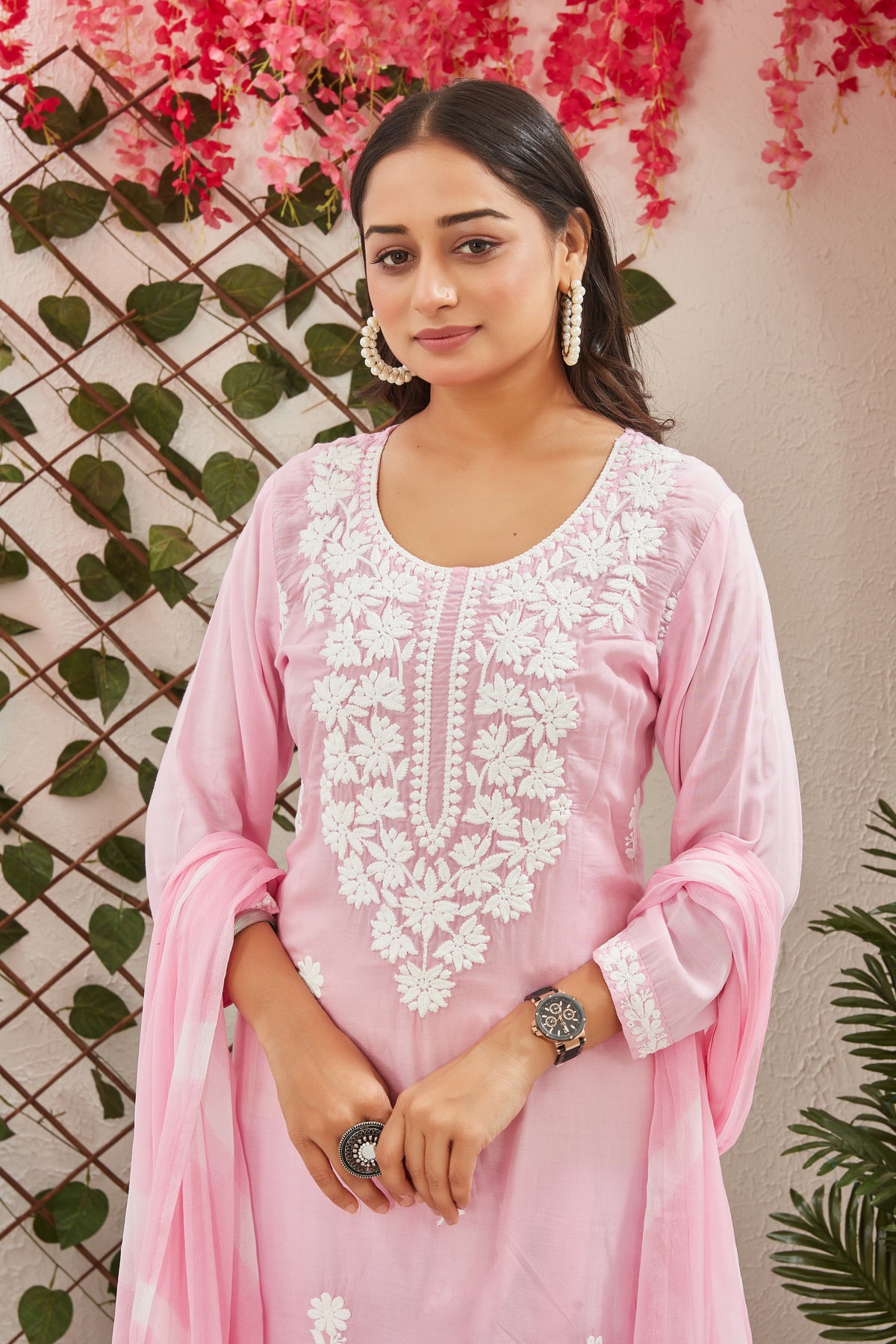VISCOSE MODAL MUSLINE KURTI SET (9907)