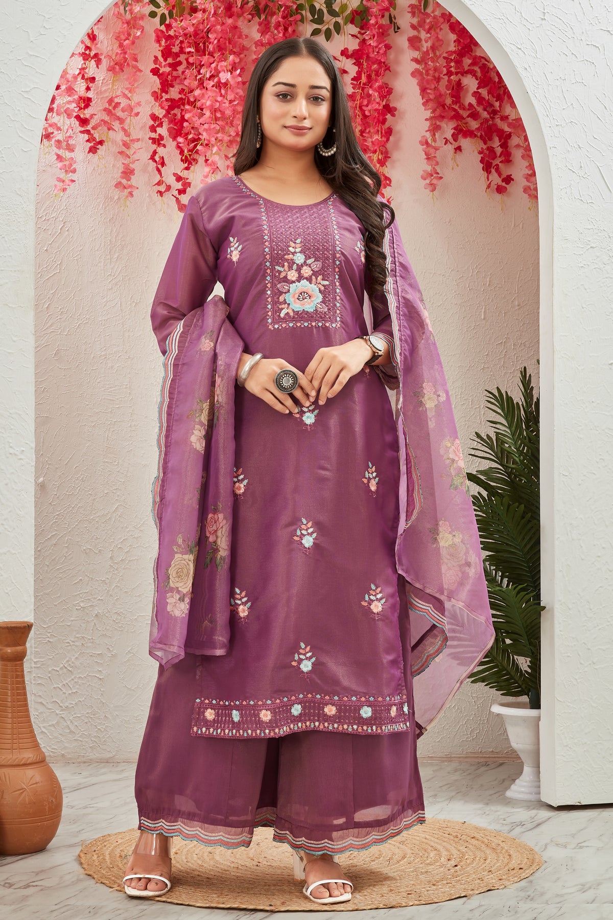 SOFT BLEND SHIMMER KURTI SET (2209)