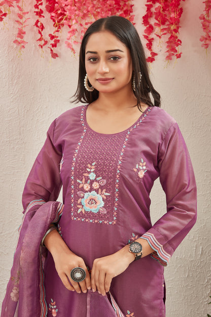 SOFT BLEND SHIMMER KURTI SET (2209)