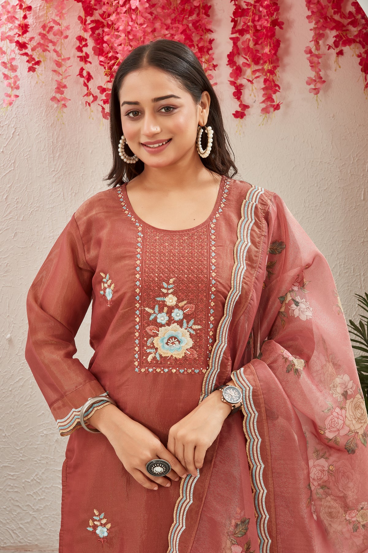 SOFT BLEND SHIMMER KURTI SET (2209)