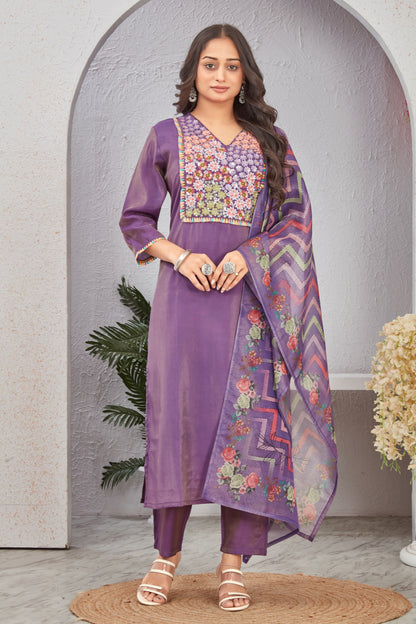 ROMAN SHIMMER KURTI SET (2267)