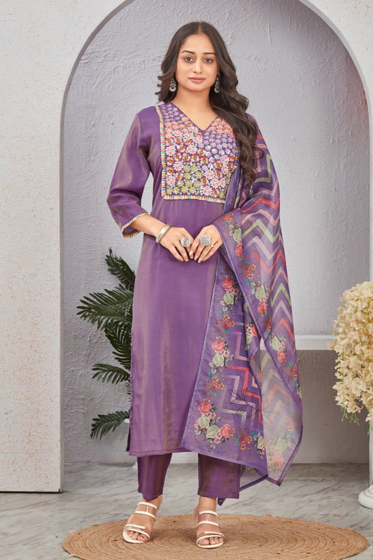 ROMAN SHIMMER KURTI SET (2267)