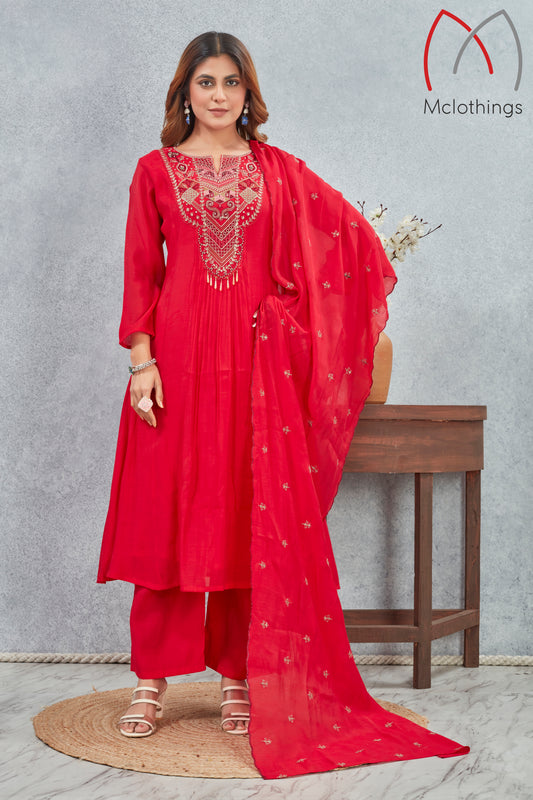 MULL CHANDRI KURTI SET (2868)
