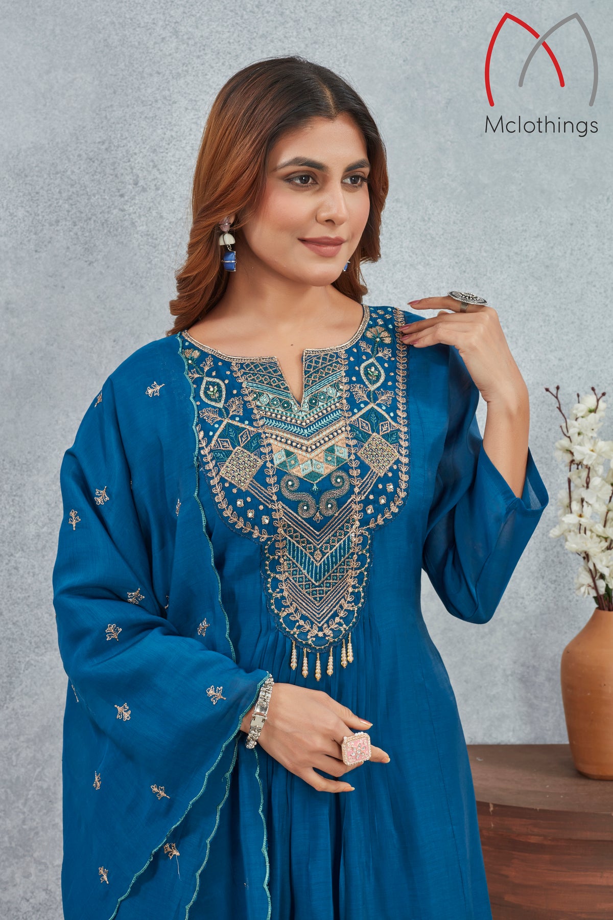 MULL CHANDRI KURTI SET (2868)