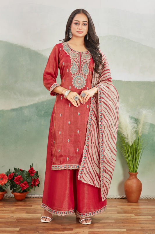Viscose Shimmer Kurta Palaazo Set (2218)