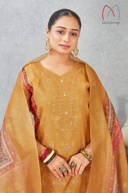 CHANDERI JACQUARD KURTI SET (2804-C-A)