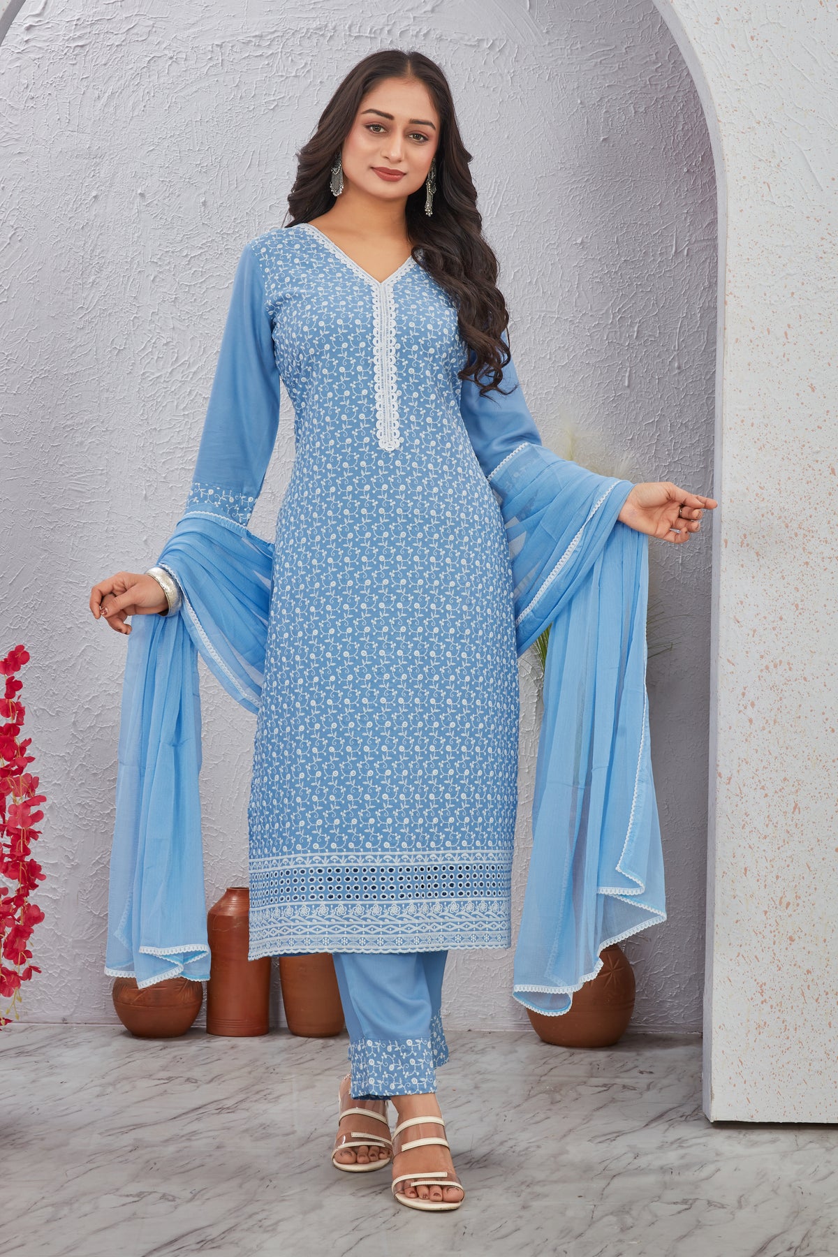 RAYON SHIFFLE WORK (2636)