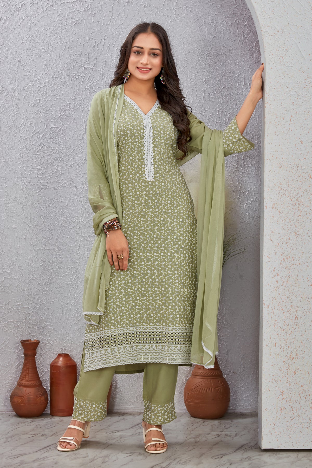 RAYON SHIFFLE WORK (2636)