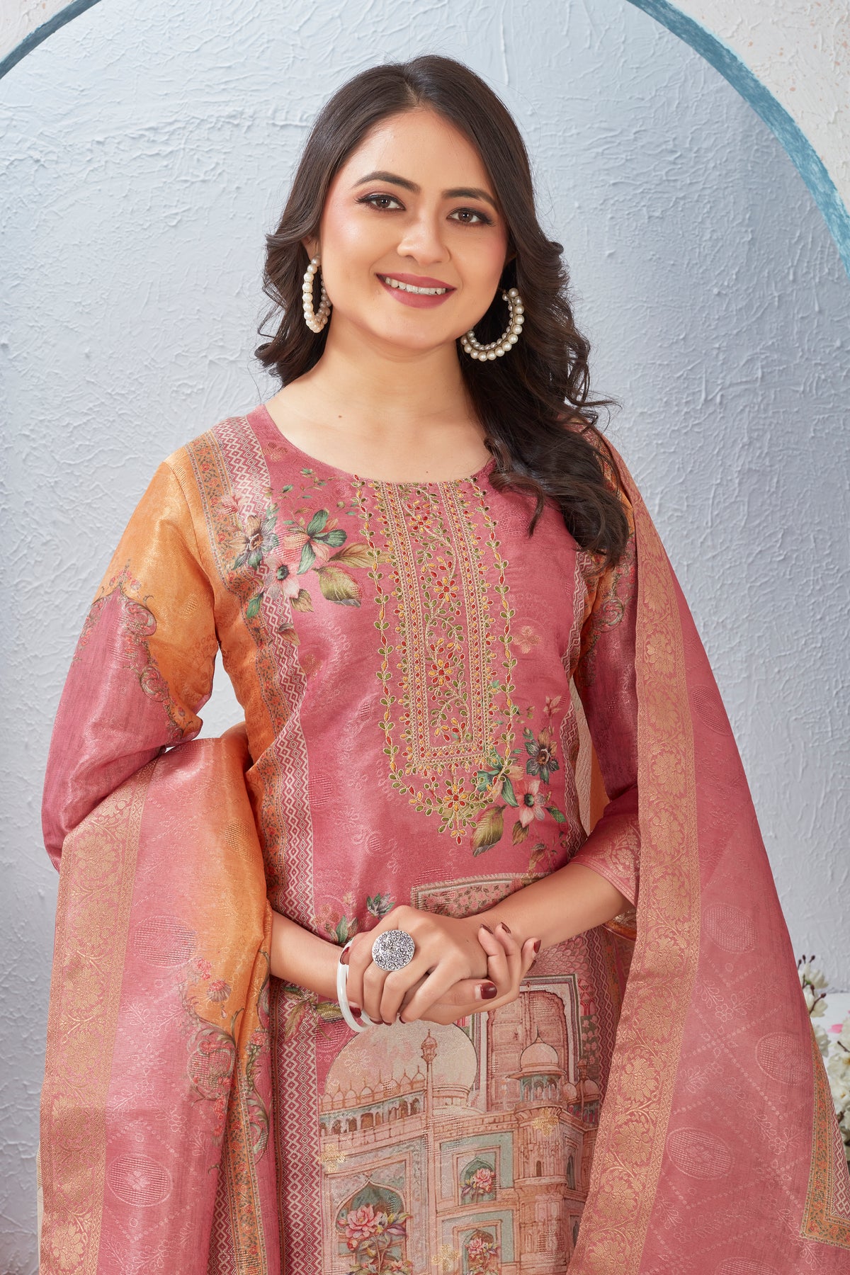 SHIMMER JACQUARD KURTI SET (2894)