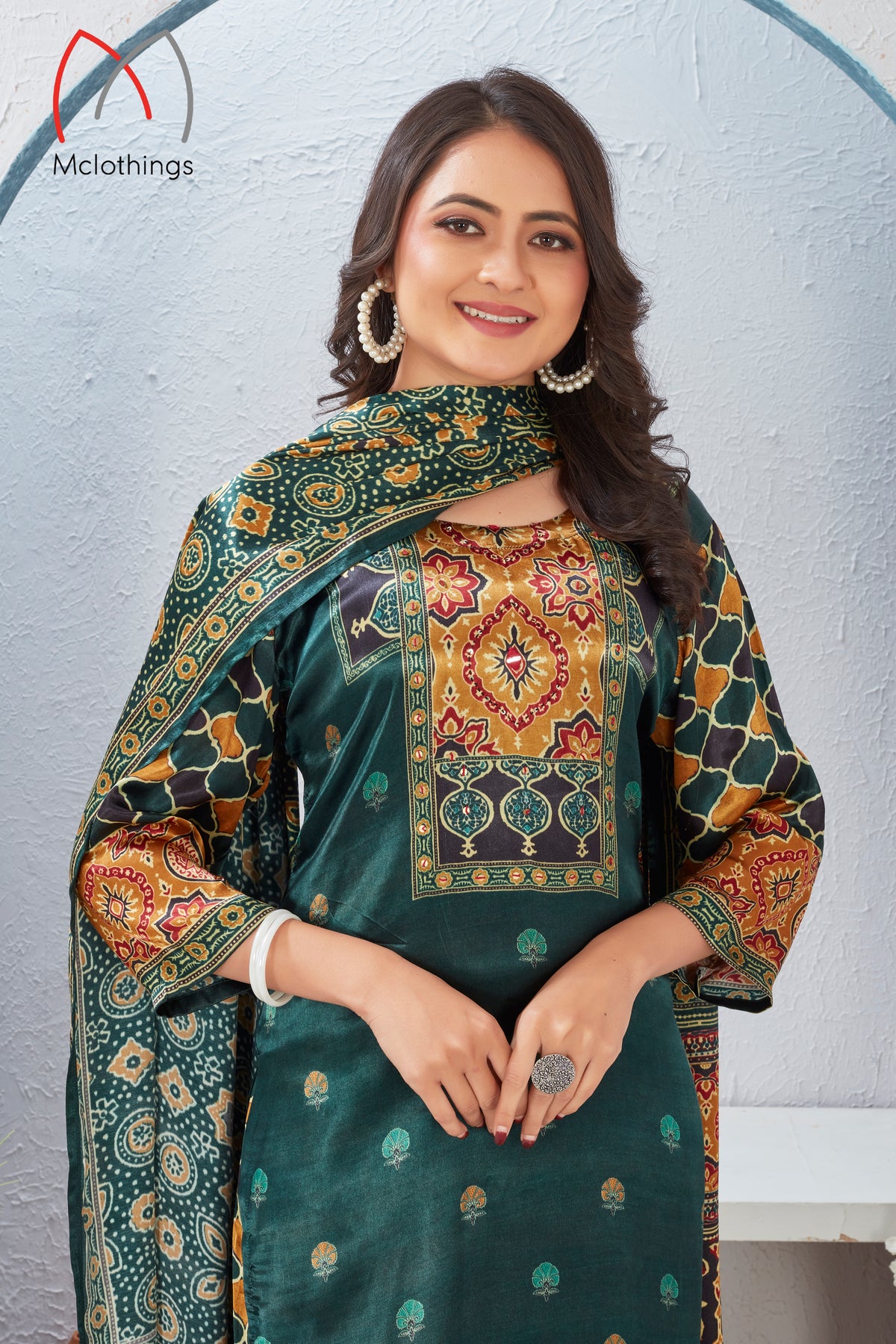 AJRAK PRINT KURTI SET (2658)