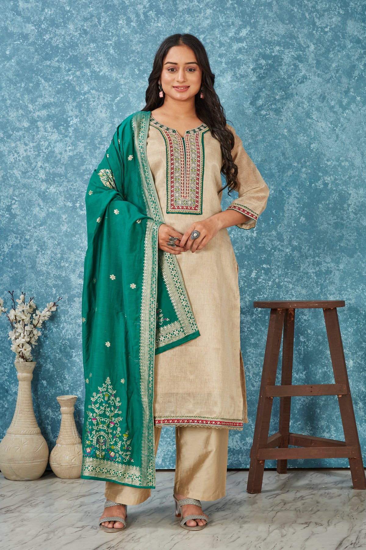 LILEN SHIMMER KURTI SET (2866-A)