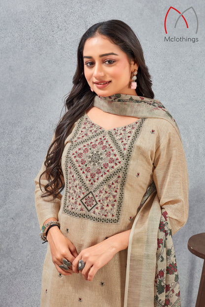 Viscose Linen Silk Kurta Set