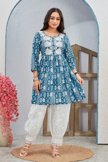 COTTON LUCKNAWI TOP (2739)