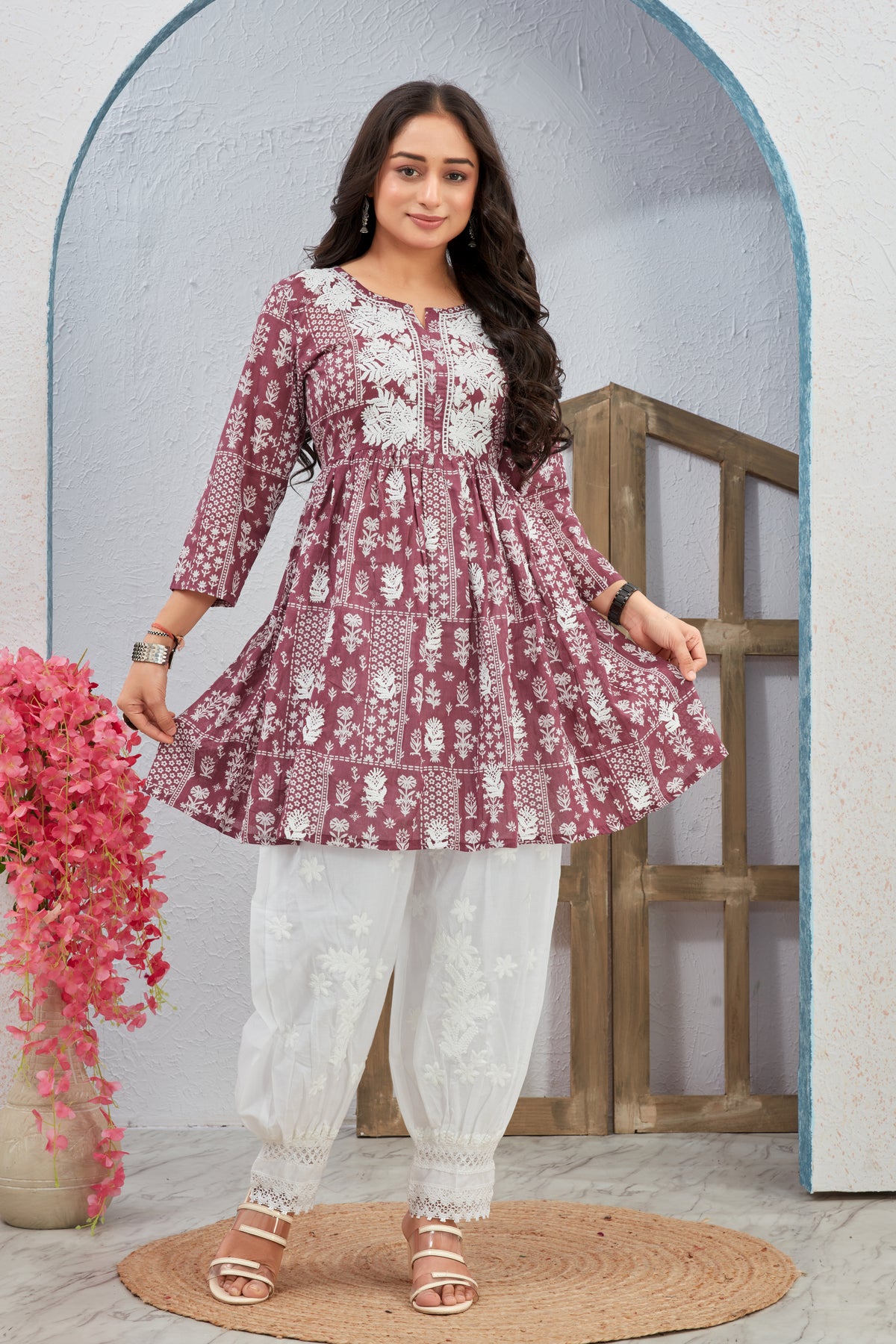 COTTON LUCKNAWI TOP (2739)