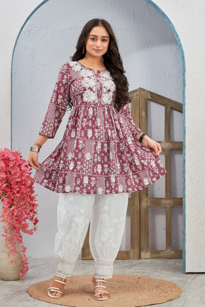 COTTON LUCKNAWI TOP (2739)