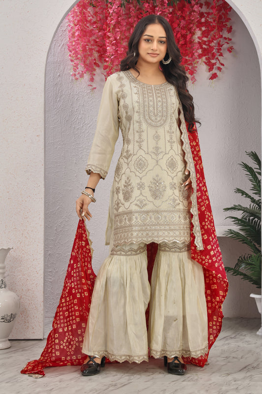 VISCSOE SHIMMER KURTI SET (2261)