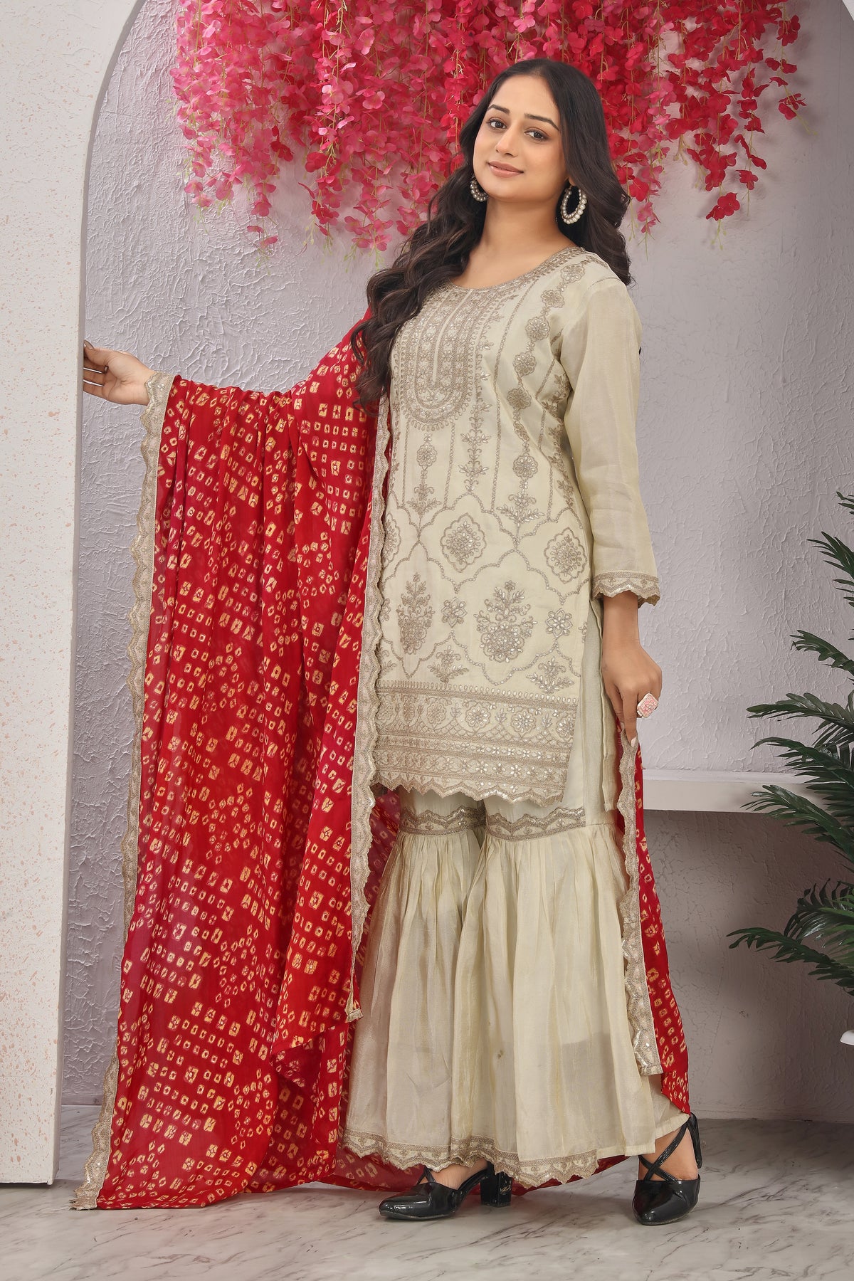 VISCSOE SHIMMER KURTI SET (2261)