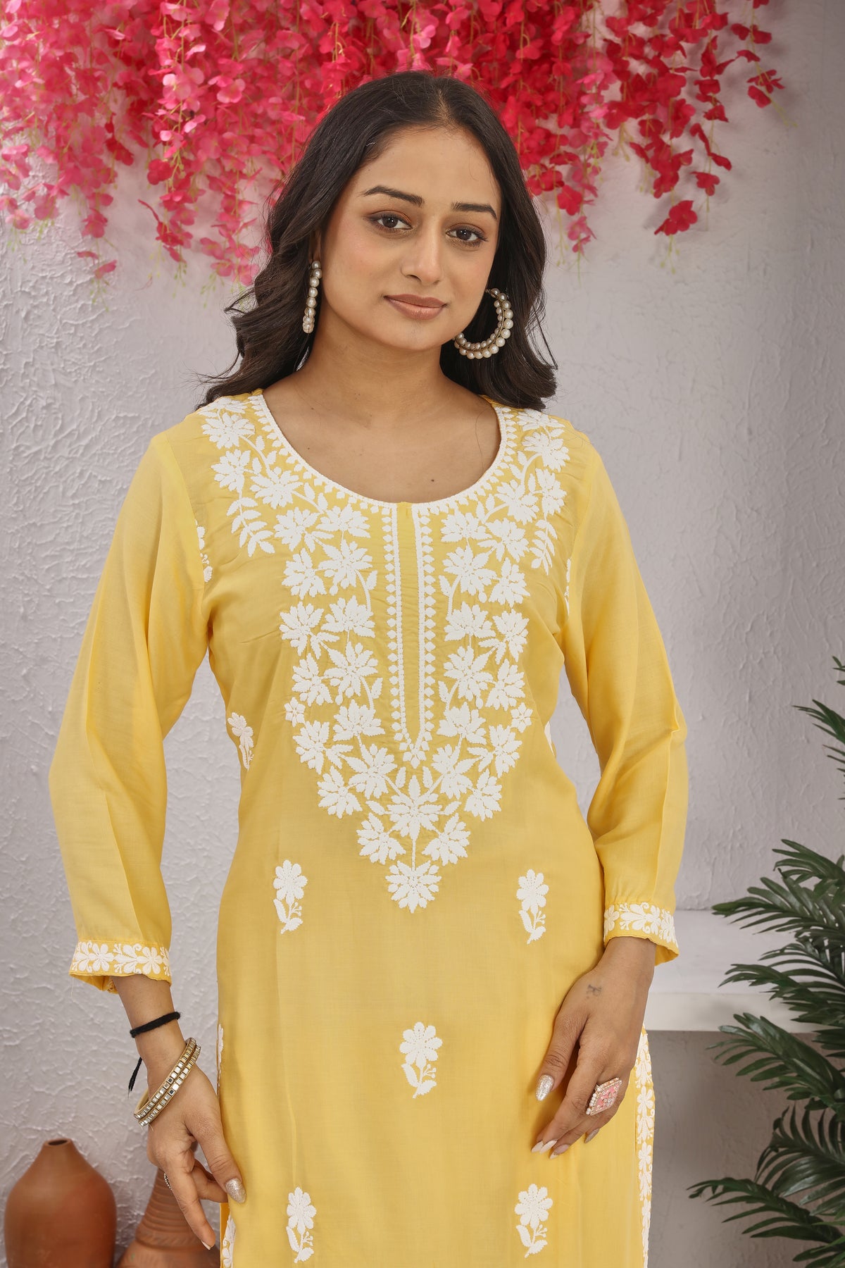 VISCOSE MODAL MUSLINE KURTI SET (9907)