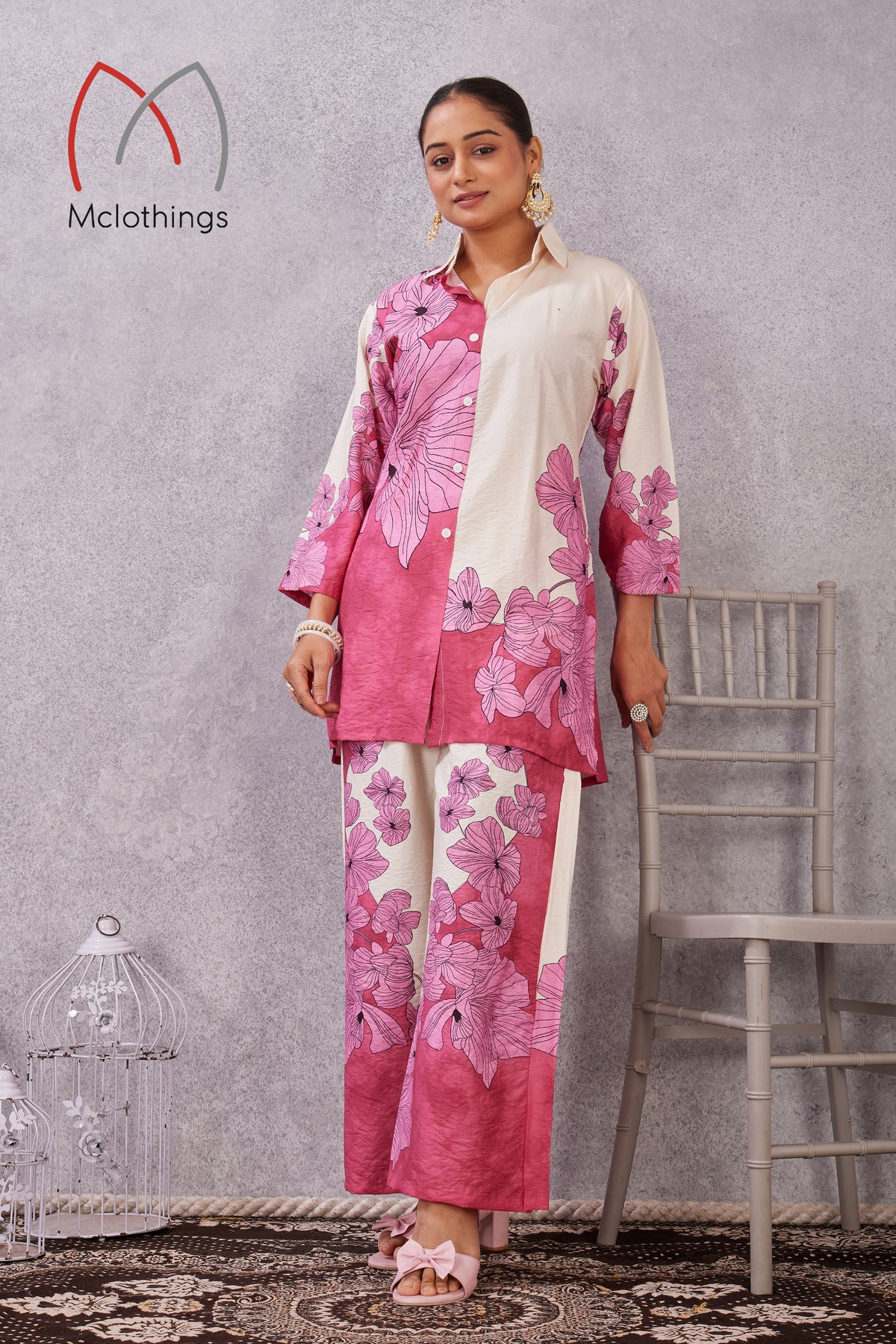 NYLON VISCOSE CO-ORD SET(2881)