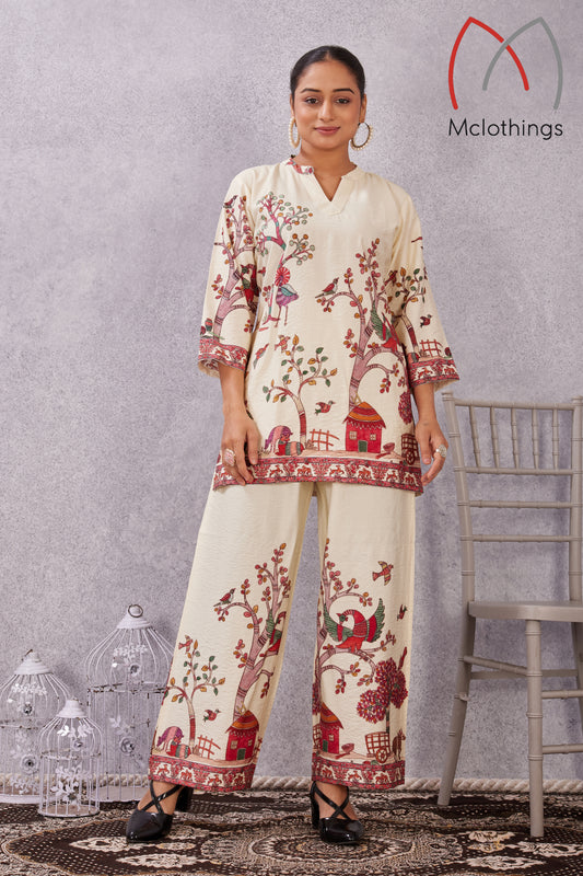 NYLON  VISCOSE CO-ORD SET(2883)