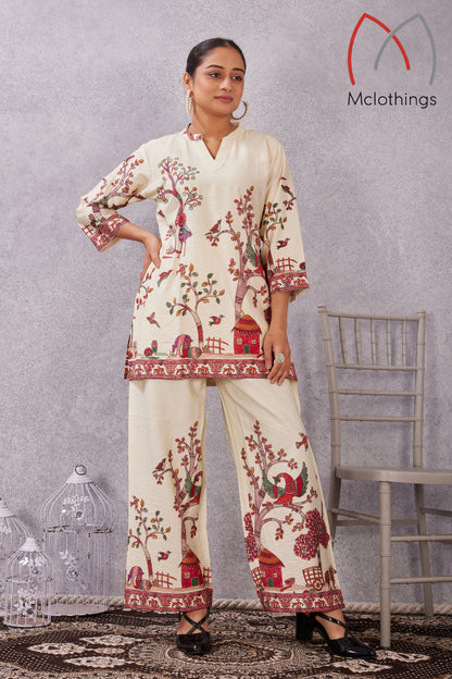 NYLON  VISCOSE CO-ORD SET(2883)