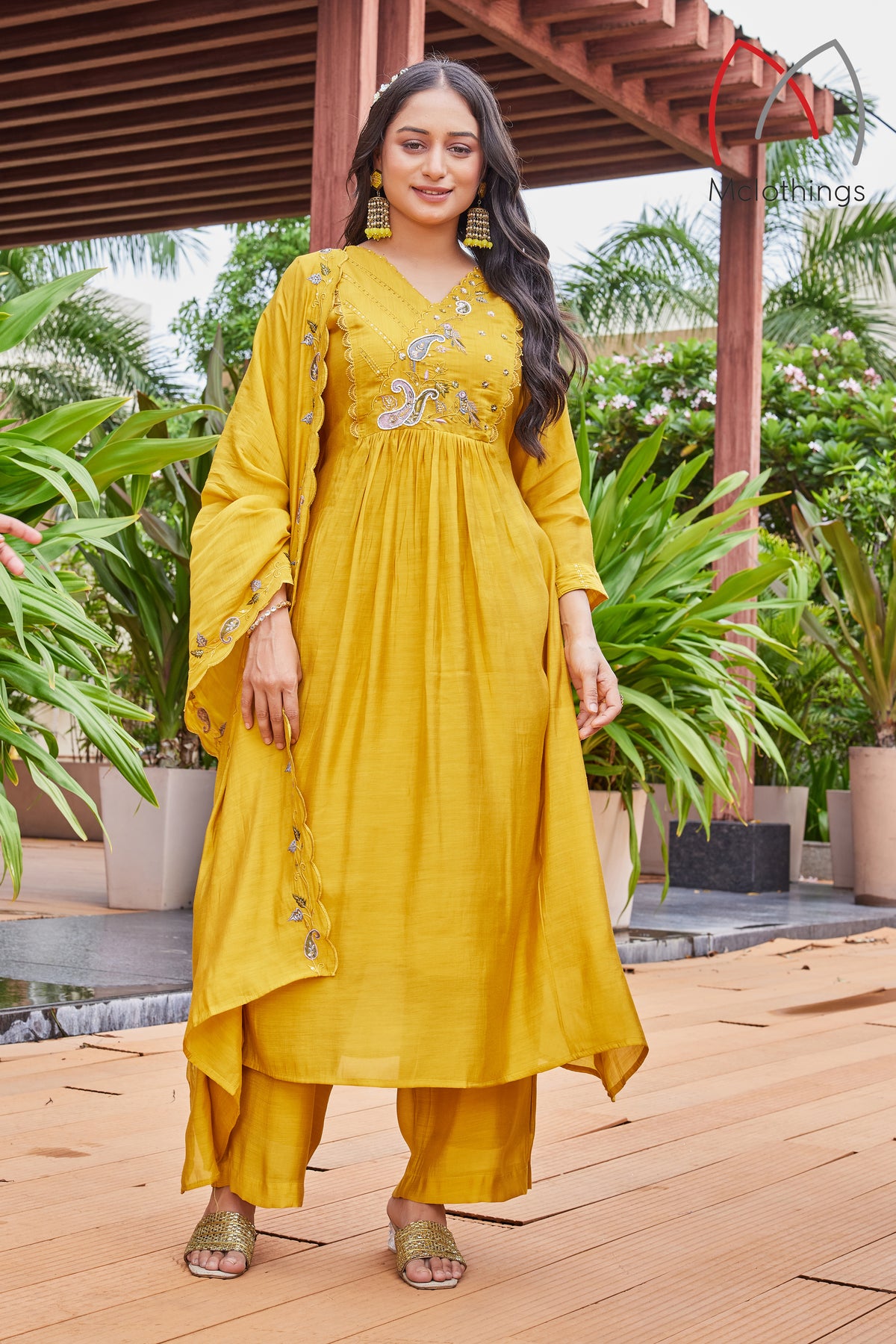 MULL CHANDERI KURTI SET (2854)