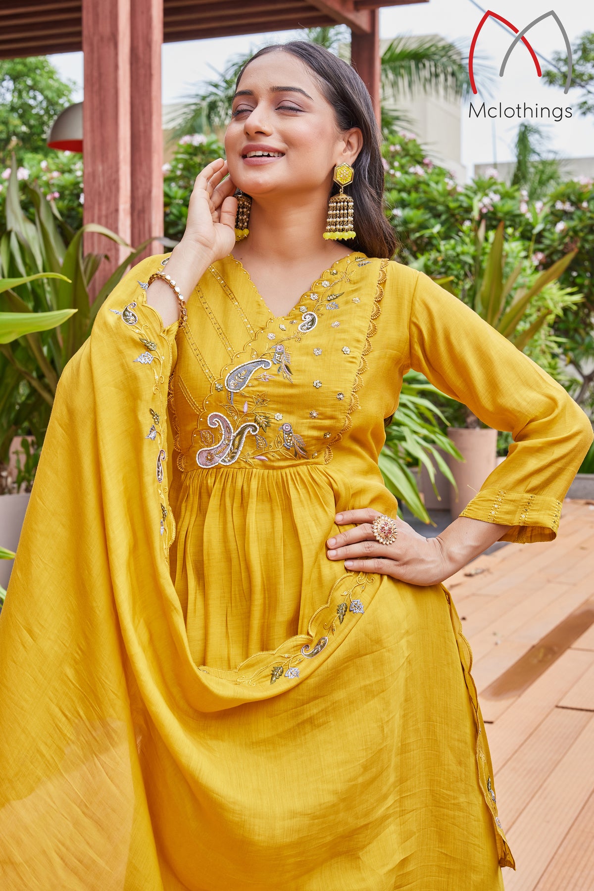 MULL CHANDERI KURTI SET (2854)