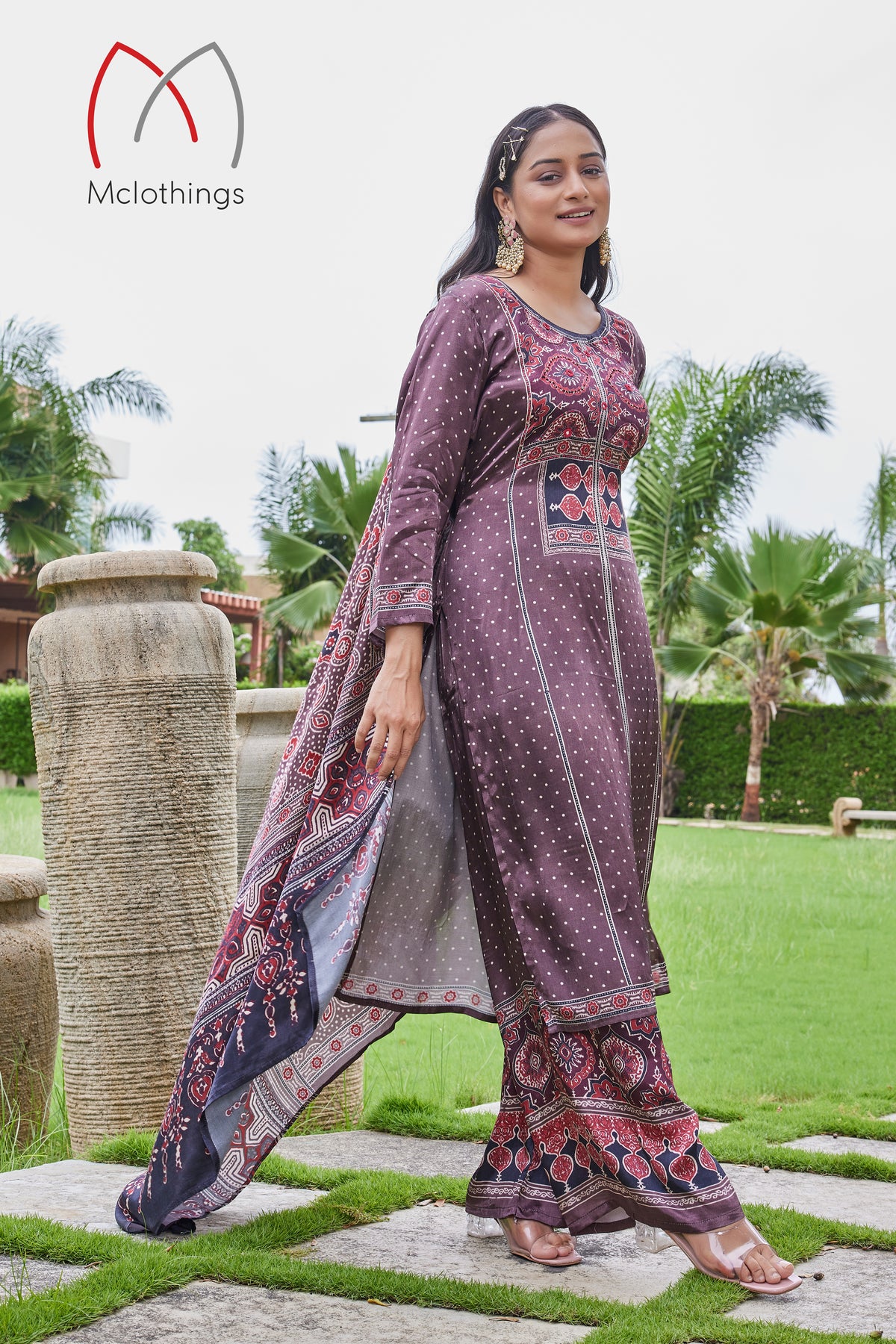 AJRAK PRINT KURTI SET (2657)