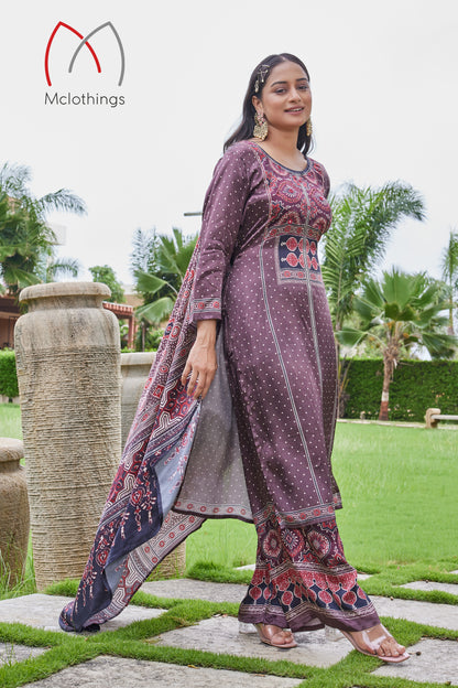 AJRAK PRINT KURTI SET (2657)