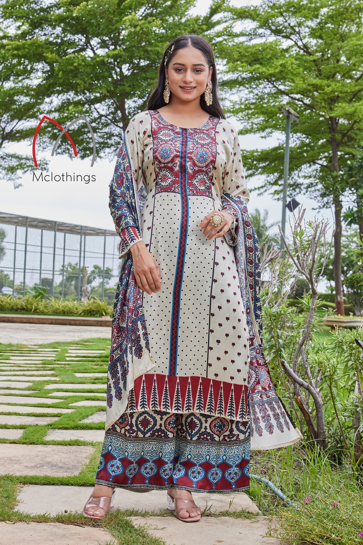 AJRAK PRINT KURTI SET (2647)