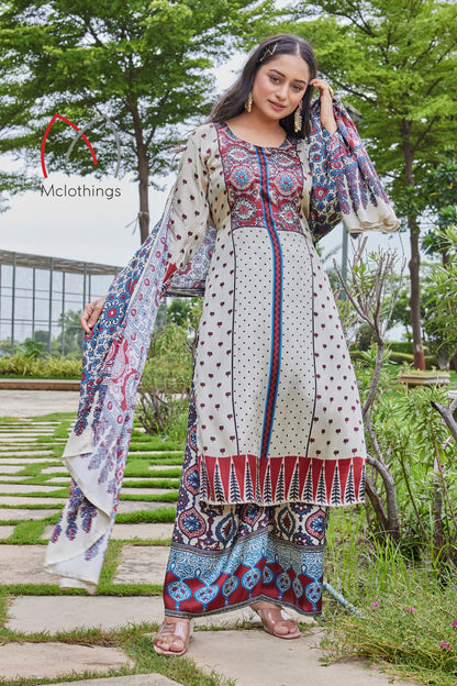 AJRAK PRINT KURTI SET (2647)