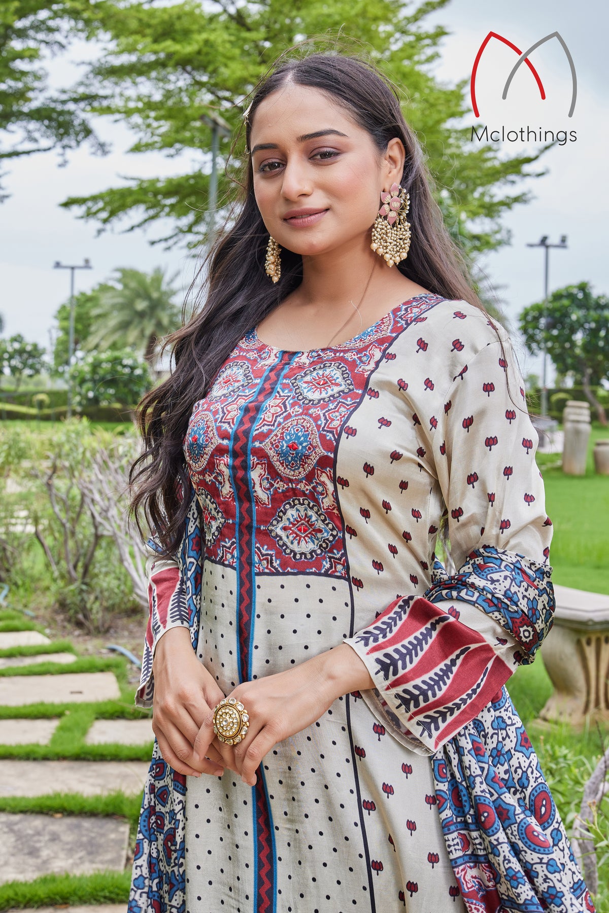 AJRAK PRINT KURTI SET (2647)