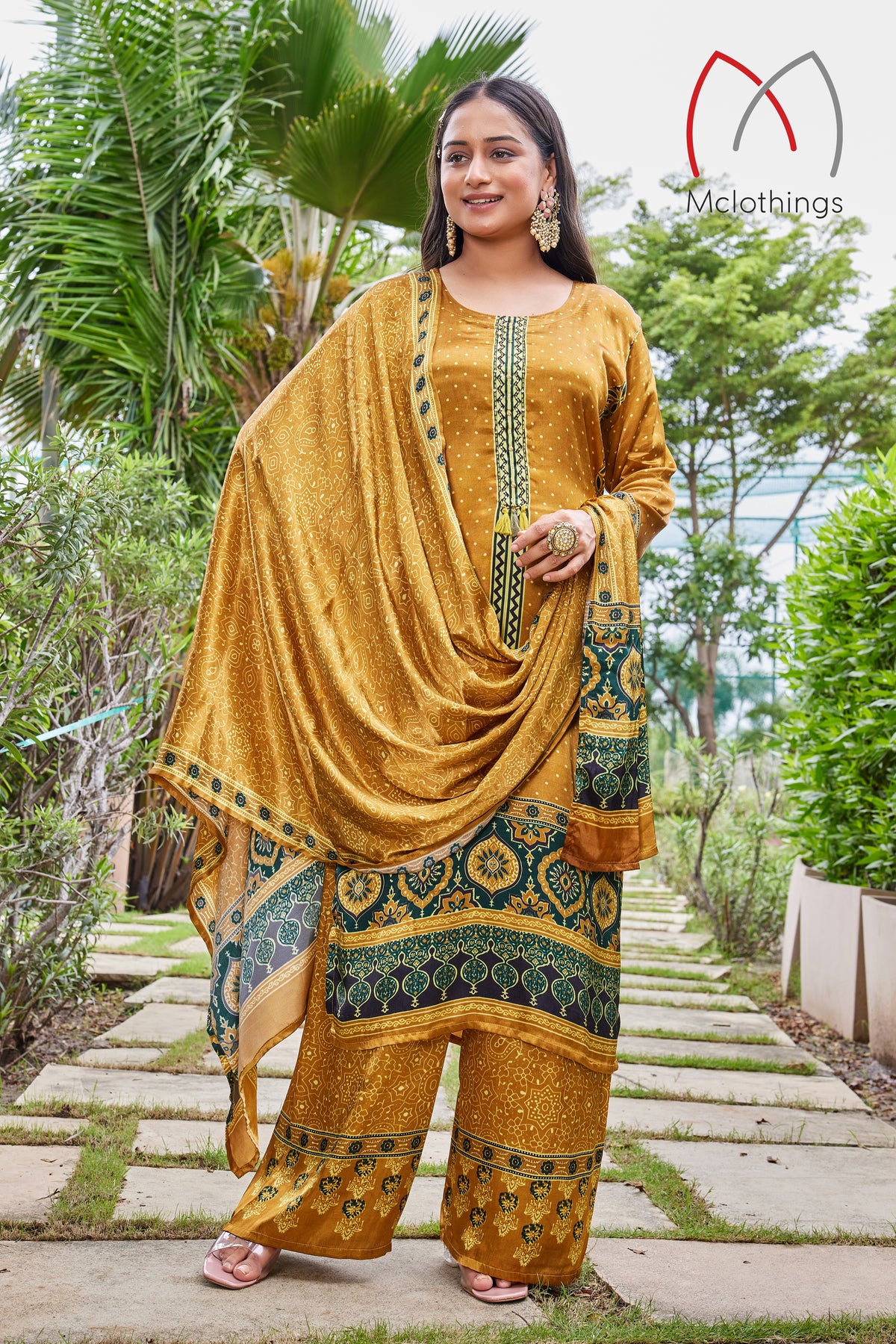AJRAK PRINT KURTI SET (2879)