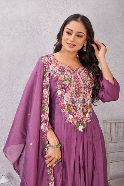 MULL CHANDERI KURTI SET (2921-B)