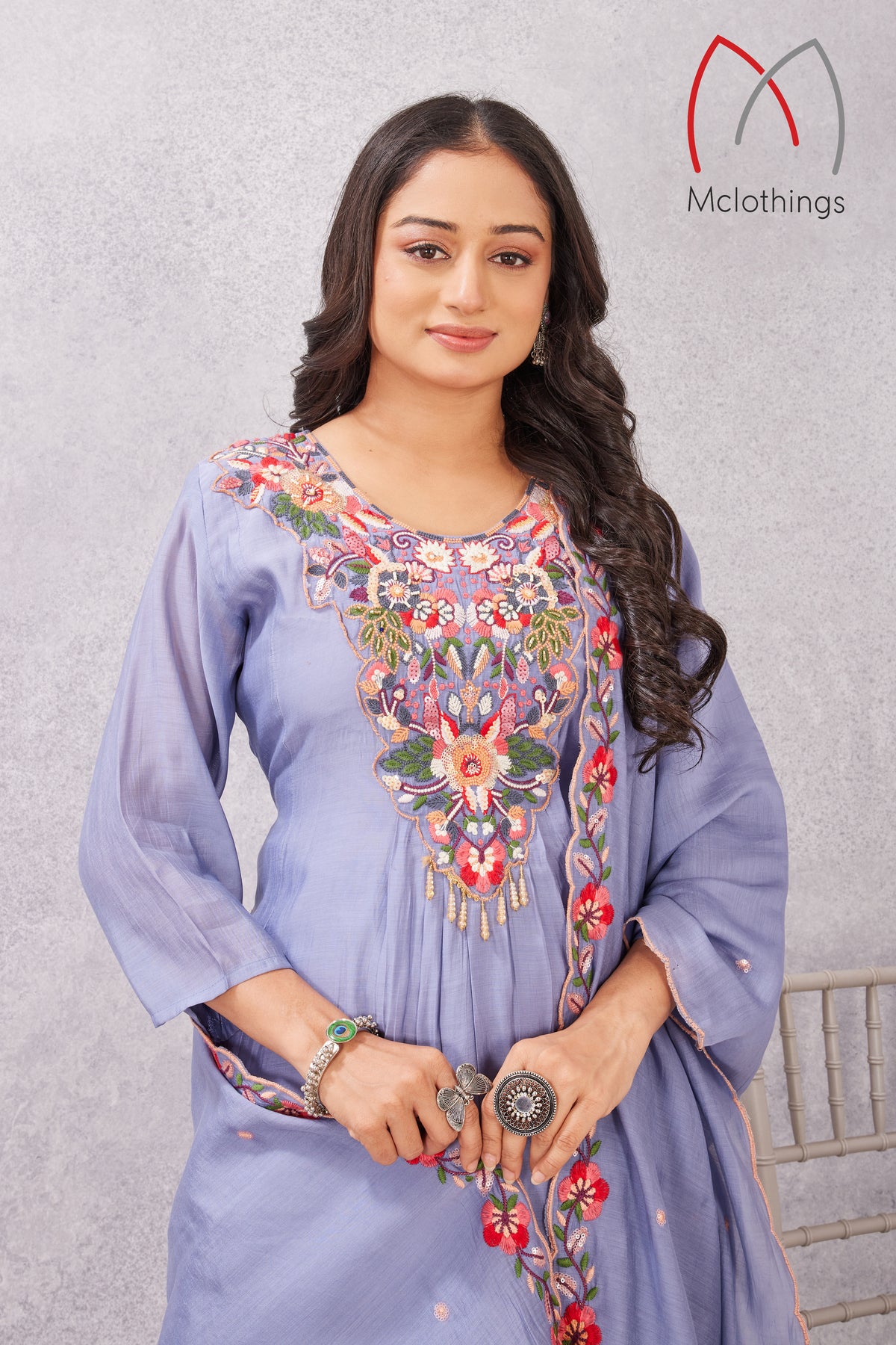 MULL CHANDERI KURTI SET (2932)